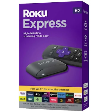 Roku Express HD Streaming Media Player with Simple Remote and High-Speed HDMI Cable, Black