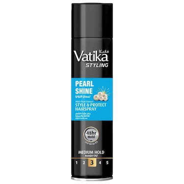 Vatika Styling Pearl Shine Style and Protect Hairspray, 250ml