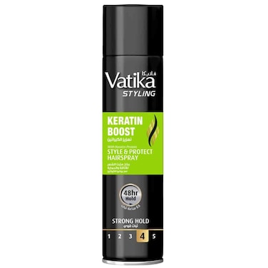 Vatika Styling Keratin Boost Style and Protect Hairspray, 250ml