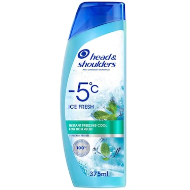 هيد آند شولدرز شامبو آيس فريش ضد القشرة بانتعاش المنثول، 375 ملل