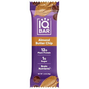 IQBAR Almond Butter Chip Plant Protein Bar, 45g