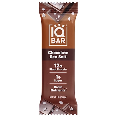 IQBAR Chocolate Sea Salt Plant Protein Bar, 45g