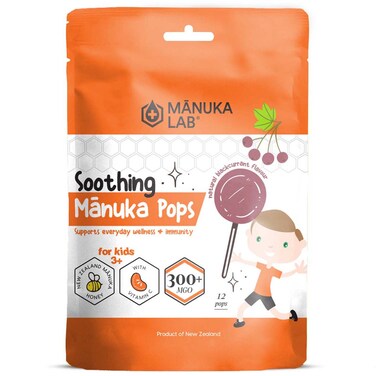 Manuka Lab Soothing Manuka Pops Blackcurrant, 90g