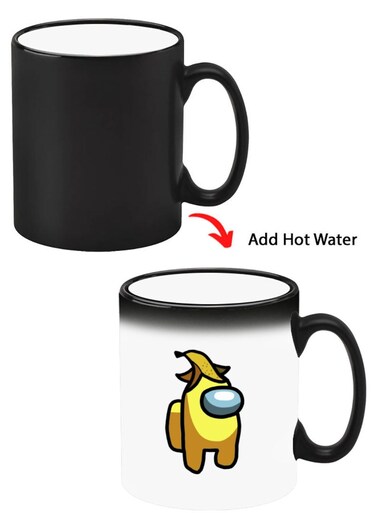 Color Changing Heat Sensitive Ceramic Mug, Image Revealed When HOT Liquid is Added! Among us Banana