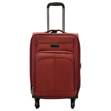 Cosmo Glide 4 Wheel Cabin Trolley Luggage Small, 50cm, Burgundy