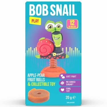 Bob Snail Eat and Play Apple-Pear Fruit Rolls with Collectible Toy, 20g