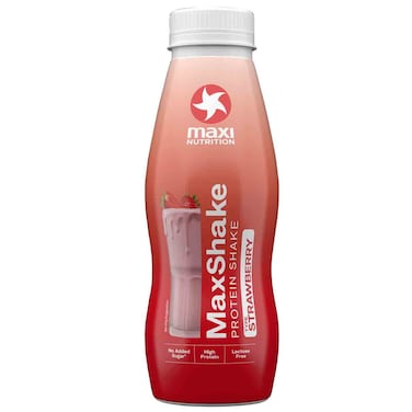 ماكسي نيوترشن ماكس شيك مشروب بروتين بنكهة الفراولة، 330 ملل