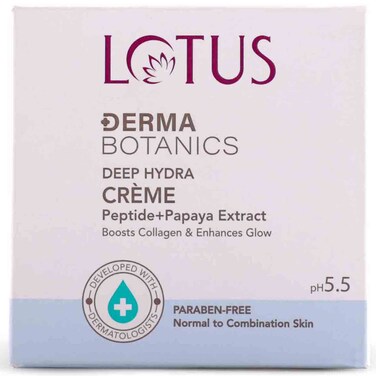 لوتس ديرما بوتانيكس ديب هيدرا كريم ببتيد مع مستخلص البابايا سعة 50 غرام
