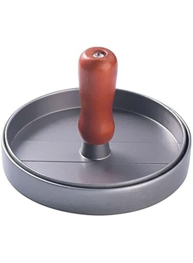 Dubai Gallery Metal Burger Press Silver/Brown
