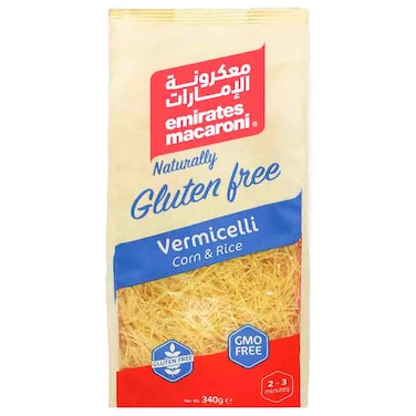معكرونة الإمارات، شعيرية الذرة والأرز خالية من الغلوتين، 340 غرام