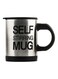 Stirring Coffee Mug Silver/Black