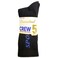 Essential Men Half Terry Crew Socks, Black, Free Size, Pack of 5