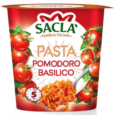 Sacla Pasta Cups Pomodoro Basilico, 80g