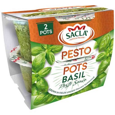 ساكلا صلصة بيستو بالريحان، 90 غرام، حزمة من 2