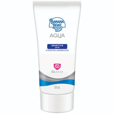 Banana Boat Aqua Sensitive Skin UV Protection Sunscreen Lotion SPF50+, 50ml