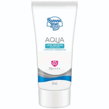 Banana Boat Aqua Long Wearing Moisture UV Protection Sunscreen Lotion SPF50+, 50ml