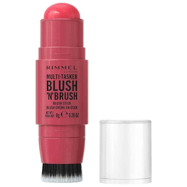 Rimmel London Multi-Tasker Blush 'N' Brush Stick, 150 Cherry On Point, 8g