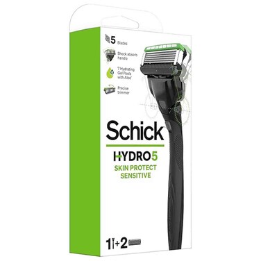 Schick Hydro 5 Skin Protect Sensitive Razor Kit with 1 Handle and 2 Cartridges