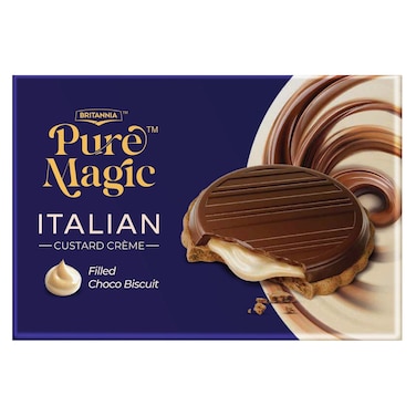 Britannia Pure Magic Italian Custard Creme Filled Choco Biscuits, 180g