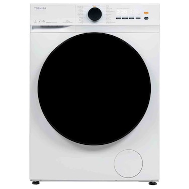 Toshiba Front Load Washer TW-T21BU90UWBWW, 8 kg, Origin Inverter, Multiple Wash Programs, Digital Display, White