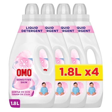 OMO Liquid Laundry Detergent Sensitive, 1800ml, Pack of 4