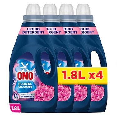 أومو سائل غسيل الملابس برائحة الزهور 1800 ملل حزمة من 4