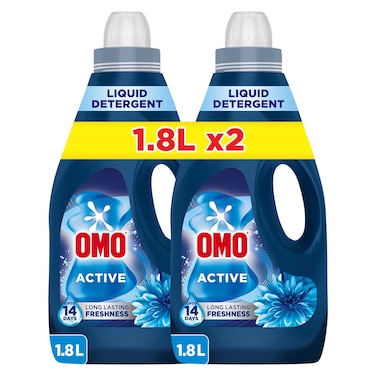 أومو أكتيف منظف ​​غسيل سائل 1800 ملل حزمة من قطعتين