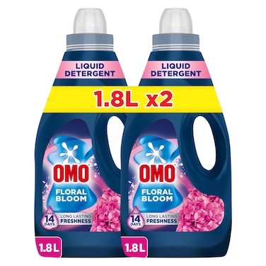 أومو سائل غسيل الملابس برائحة الزهور 1800 ملل حزمة من قطعتين