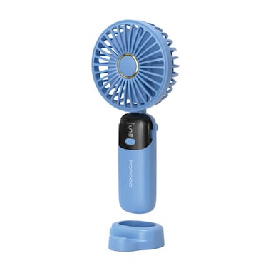 PORODO LIFESTYLE Chillo Flex Portable Handheld Fan Blue – Compact Rechargeable Mini Cooling Fan with Flexible Grip, Strong Airflow, Quiet Silent Operation, Lightweight Personal Travel & Outdoor Cooling Device