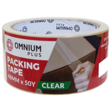 أومنيوم شريط تغليف  شفاف 48 مم × 50 ياردة، شريط لاصق قوي مانع للتسرب