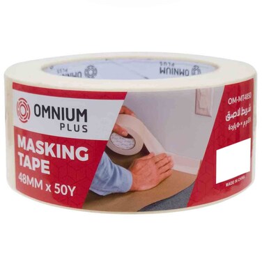 أومنيوم شريط لاصق متعدد الاستخدامات ، 48 مم × 50 ياردة، لون كريمي
