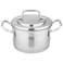 Alfa Premium Stainless Steel Casserole with Lid, 18x10cm, 2.5L