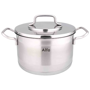Alfa Premium Stainless Steel Casserole with Lid, 26x16cm, 8.4L
