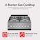 Daewoo 60cm Gas Cooker DGC-S664MSS Stainless Steel 4 Burner with Gas Oven and Grill