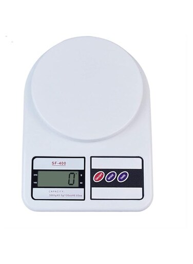 HHQSC Kitchen Scales, Portable Digital Pocket Scale, High Precision Jewelry Scale, LCD Display, Tare Function, Baked Pastry Weighing Food 1kg White (Color : White, Size : 7kg)