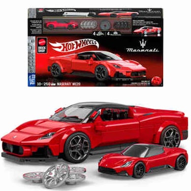 Hot Wheels Brick Shop Maserati MC20 Building Set Model Car