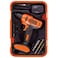 Black+Decker 12V Cordless Drill Driver Kit with 13 Accessories