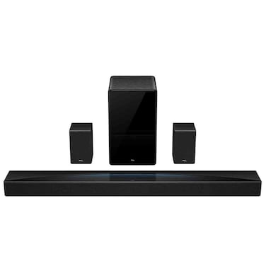 TCL Soundbar Q85H Pro 7.1.4 Channel with Wireless Subwoofer and Rear Speakers, Dolby Atmos and DTS:X, Black