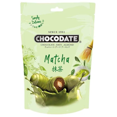 Chocodate Matcha Chocolate Coated Dates with Almond, 90g