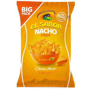 السابور - شيبس الناتشو بنكهة الجبنة خالي من الجلوتين، 180 غرام