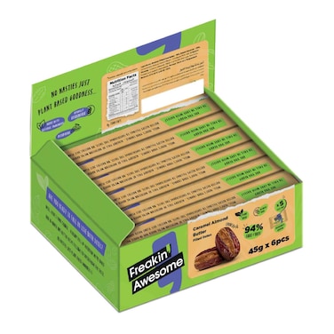 Freakin' Awesome Caramel Almond Butter Filled Dates with Himalayan Salt, 45g, Pack of 6