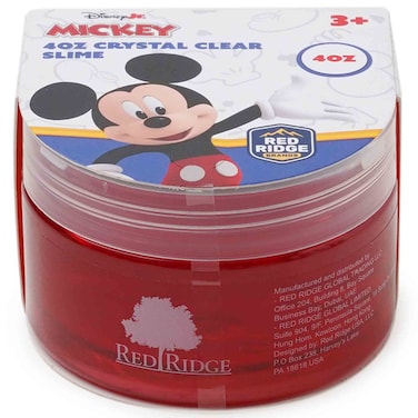 Disney Mickey Crystal Clear Slime Red, 4oz, Ages 3+
