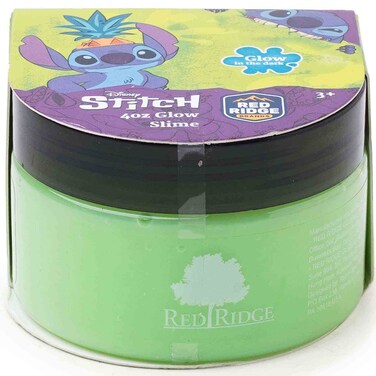 Disney Stitch Glow Slime Green, 4oz, Ages 3+