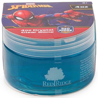 Marvel Spider-Man Crystal Clear Slime Blue, 4oz Jar, Ages 3+