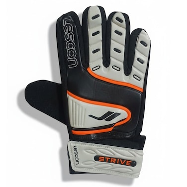 Lescon Strive Kids Latex Grip Goalkeeper Gloves, Orange and White, Medium