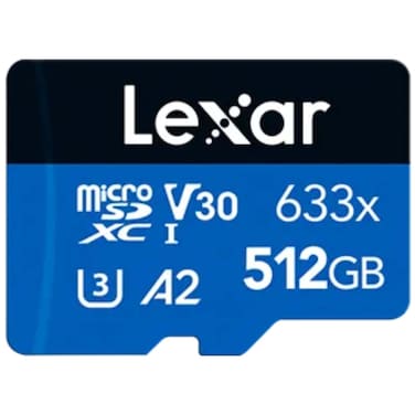 Lexar MicroSDXC 512GB 633x UHS-I V30 A2
