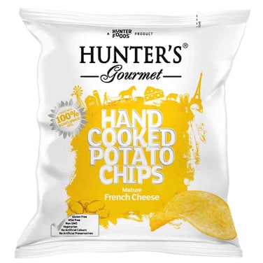 Hunter&rsquo;s Gourmet Hand Cooked Potato Chips Mature French Cheese, 40g