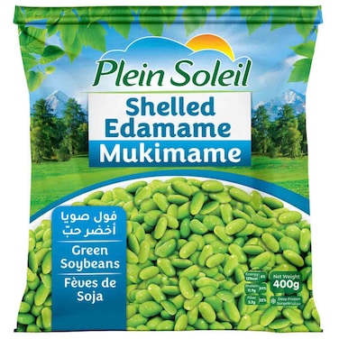 Plein Soleil Shelled Edamame Mukimame Frozen Green Soybeans, 400g