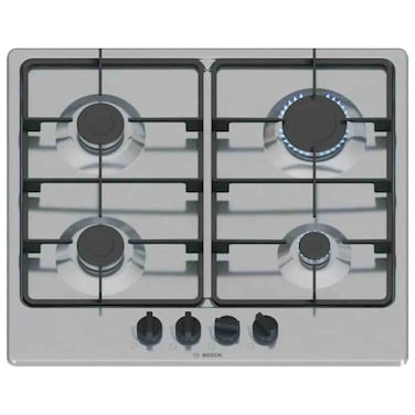 Bosch Built-In Gas Hob PGP6B5K60L, 60 cm, 4 Burners, Stainless Steel