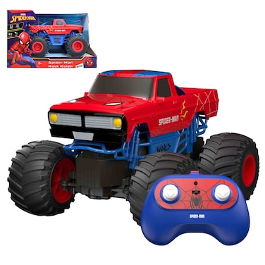 Spider-Man Rock Raider RC Car 2.4GHz with Remote Control, Monster Truck Design, For Ages 3 Plus